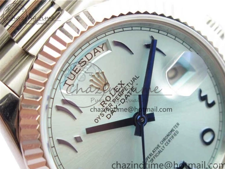 Bracelet Dial Fluted A2813 Markers Day SS Date 40mm Maker Bezel Best On SS Edition BP Arabic Blue 0727